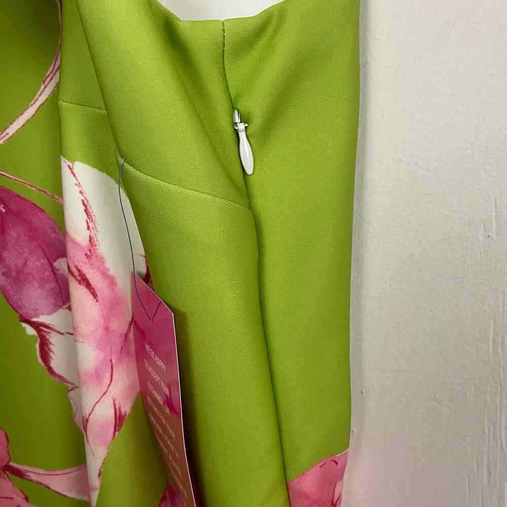 Alex Marie Green, Pink and Cream Floral Sheath Dress - Picture 7 of 12